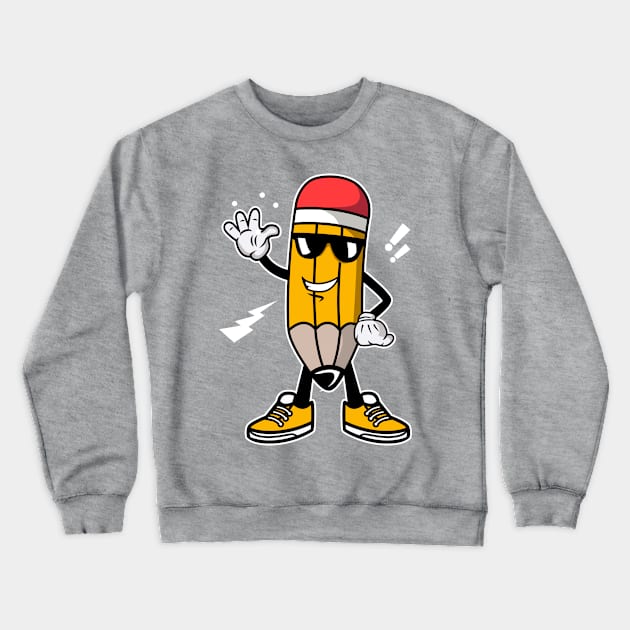 PENCIL CARTOON Crewneck Sweatshirt by beanbeardy